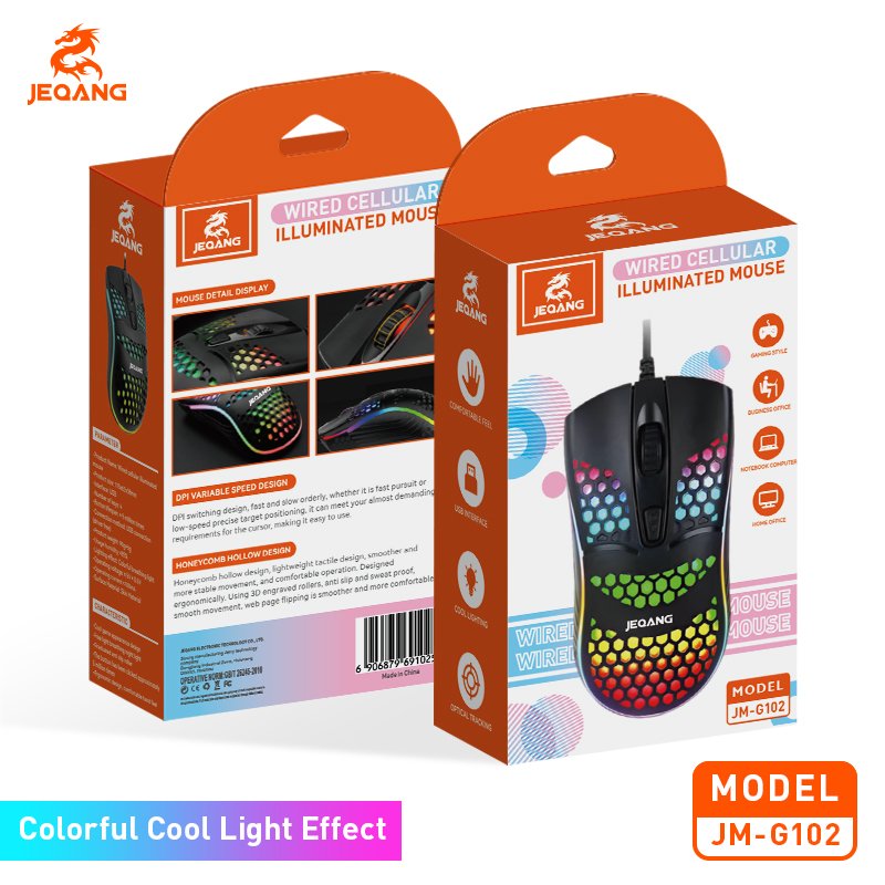 JEQANG JM-G102 – Souris Gaming Filaire RGB – Image 4